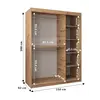 Buy Tokyo I Sliding Door Wardrobe 150cm, Colour: Oak Artisan, Item Width: 150, 17 from Furnituretta