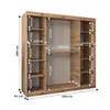 Buy Tokyo III Sliding Door Wardrobe 200cm, Colour: Oak Artisan, Item Width: 200, 17 from Furnituretta