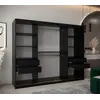 Buy Verona 04 Sliding Door Wardrobe 250cm, Colour: Black, Item Width: 250, 12 from Furnituretta