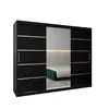 Buy Verona 02 Sliding Door Wardrobe 250cm, Colour: Black, Item Width: 250, 10 from Furnituretta