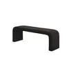 Buy Ren Black Bench in Chenille Bouclé with Curved Design, Colour: Black, 6 from Furnituretta