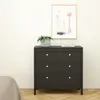 Buy Stylish Madrid Chest: 3 Drawers in Matt Black, 7 from Furnituretta