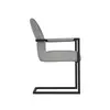 Buy The Cleaver Dining Chair with Arms in Smoked Pearl Fabric, Colour: Smoked Pearl, 4 from Furnituretta