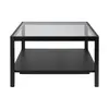Buy Ray Coffee Table in Black Matte Grain with Glass Top, Colour: Black from Furnituretta