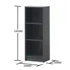 Buy Medium Narrow Bookcase with Adjustable Shelves in Dark Grey, 4 from Furnituretta