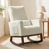 Buy HOMCOM Cream White Rocking Chair with High Back Support, 10 from Furnituretta
