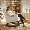 Buy HOMCOM Cream White Rocking Chair with High Back Support, 4 from Furnituretta