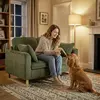 Buy HOMCOM 2 Seater Sofa in Dark Green Corduroy Fabric, Colour: Dark Green, 7 from Furnituretta
