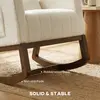 Buy HOMCOM Cream White Rocking Chair with High Back Support, 7 from Furnituretta