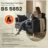 Buy HOMCOM 2 Seater Sofa in Dark Grey Corduroy Fabric, Colour: Dark Grey, 9 from Furnituretta
