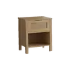 Buy Alicia Wooden Rattan Bedside Table with Drawer in Oak from Furnituretta