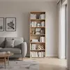 Buy Thorne Slim 211.5cm Tall Bookcase in Artisan Oak, Colour: Artisan Oak, Item Width: 70 from Furnituretta