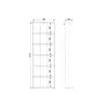 Buy Thorne Slim 211.5cm Tall Bookcase in Artisan Oak, Colour: Artisan Oak, Item Width: 70, 7 from Furnituretta