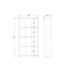 Buy Thorne Slim Low Short Bookcase in Artisan Oak, Colour: Artisan Oak, Item Width: 70, 7 from Furnituretta
