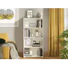 Buy Thorne Slim Low Short Bookcase in White, Colour: White, Item Width: 70, 10 from Furnituretta