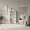 Buy Thorne Slim Low Short Bookcase in White, Colour: White, Item Width: 70, 8 from Furnituretta