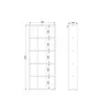 Buy Thorne Slim 176.5cm Tall Bookcase in White, Colour: White, Item Width: 70, 6 from Furnituretta