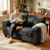 Buy HOMCOM 2 Seater Chenille Loveseat Sofa in Dark Grey, Colour: Dark Grey, Item Width: 156, 7 from Furnituretta