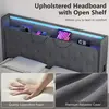 Buy HOMCOM Double Hydraulic Storage Bed with LED Lights & Charging Station, Bed Size: Double (4ft6), 7 from Furnituretta