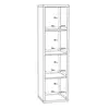 Buy Mauro 3 Shelves Storage Unit in Sand Oak, 6 from Furnituretta