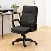 Buy Brad Swivel Desk Chair with Armrest in Black, 2 from Furnituretta
