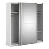Buy Stylish White Wardrobe: Verona 180cm with Mirror Doors, 4 from Furnituretta