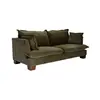 Buy Suffolk Olive 3 Seater Sofa in Chenille with Oxford‑Edge Cushions, 5 from Furnituretta