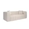 Buy Peninsula Oyster 3 Seater Sofa in Textured Pale Neutral Fabric, 3 from Furnituretta