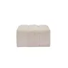 Buy Peninsula Oyster Pouffe in Textured Pale Neutral Fabric, 3 from Furnituretta