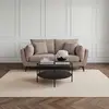Buy Carter Taupe 2 Seater Sofa in Dark Neutral Textured Fabric, 2 from Furnituretta