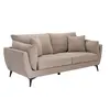 Buy Carter Taupe 3 Seater Sofa in Dark Neutral Textured Fabric from Furnituretta
