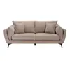 Buy Carter Taupe 3 Seater Sofa in Dark Neutral Textured Fabric, 3 from Furnituretta