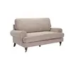 Buy Kent Charcoal Stripe 2 Seater Sofa in Chenille with Brass Front Castors from Furnituretta