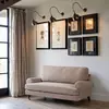 Buy Kent Charcoal Stripe 2 Seater Sofa in Chenille with Brass Front Castors, 2 from Furnituretta