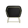 Buy Charles Black Velvet Armchair with Brushed Gold Frame, Colour: Black, 5 from Furnituretta