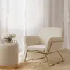 Buy Charles Cream Velvet Armchair with Brushed Gold Frame, Colour: Cream, 2 from Furnituretta