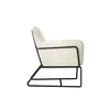 Buy Charles Ivory Boucle Armchair with Matte Black Frame, Colour: Ivory, 4 from Furnituretta