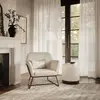 Buy Charles Ivory Boucle Armchair with Matte Black Frame, Colour: Ivory, 2 from Furnituretta