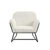 Buy Charles Ivory Boucle Armchair with Matte Black Frame, Colour: Ivory from Furnituretta