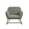 Buy Charles Sage Velvet Armchair with Matte Black Frame, Colour: Sage from Furnituretta