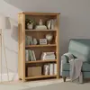 Buy Stirling Solid Oak Bookcase with Three Shelves, 4 from Furnituretta