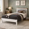Buy Ascot White Single Wooden Bed Frame (3ft), Colour: White, Bed Size: Single (3ft), Item Width: 98 from Furnituretta