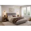 Buy Tuscany Grey Double Fabric Bed Frame (4ft6), Colour: Grey, Bed Size: Double (4ft6), Item Width: 155, 3 from Furnituretta