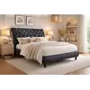 Buy Venice Black Crushed Velvet Double Fabric Bed Frame (4ft6), Colour: Black, Bed Size: Double (4ft6), Item Width: 155, 3 from Furnituretta