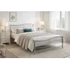 Buy Waverley Silver Double Metal Bed Frame with Waved Headboard (4ft6), Colour: Silver, Bed Size: Double (4ft6), Item Width: 148, 3 from Furnituretta