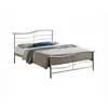 Buy Waverley Silver Double Metal Bed Frame with Waved Headboard (4ft6), Colour: Silver, Bed Size: Double (4ft6), Item Width: 148, 4 from Furnituretta