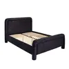 Buy Leonnie Black Double Upholstered Bed Frame (4ft6), Colour: Black, Bed Size: Double (4ft6), 3 from Furnituretta