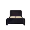 Buy Leonnie Black Double Upholstered Bed Frame (4ft6), Colour: Black, Bed Size: Double (4ft6), 2 from Furnituretta