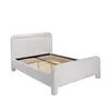 Buy Leonnie White Double Upholstered Bed Frame (4ft6), Colour: White, Bed Size: Double (4ft6), 3 from Furnituretta