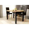 Buy Wigton Black & Oak Round Extending Dining Table, Colour: Black / Oak, 7 from Furnituretta